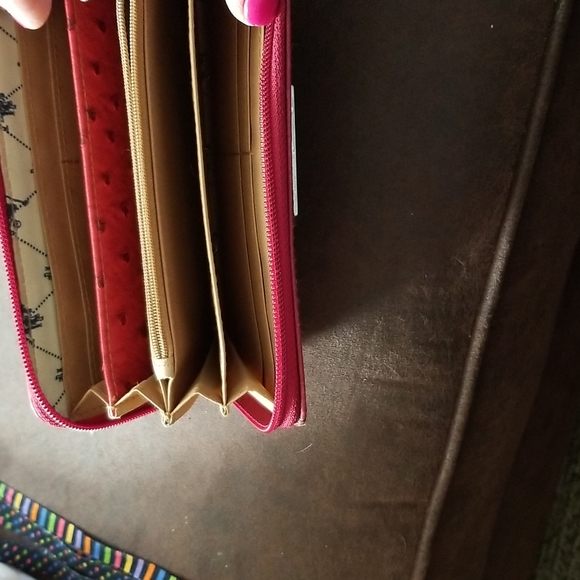 US Polo Ralph Lauren Red Leather wallet EUC - Picture 4 of 4